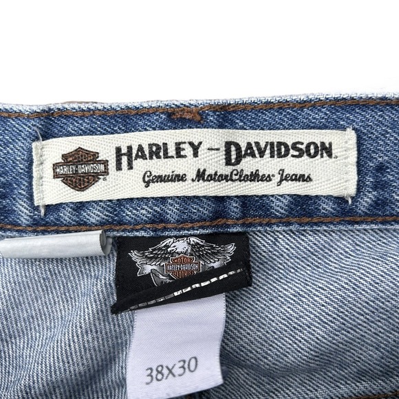 Harley Davidson‎ Jeans Mens 38 blue classic denim motoclothes biker pants - Picture 6 of 8